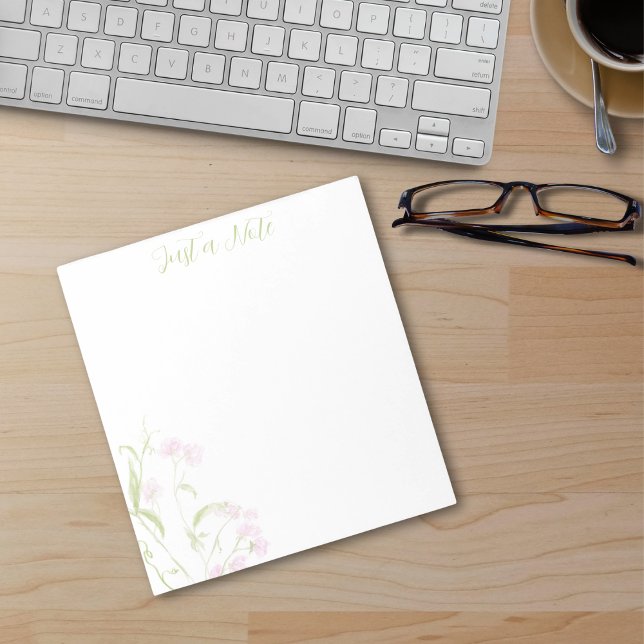 Watercolor Sweet Pea Notepad (Creator Uploaded)