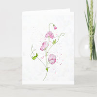 Watercolor Sweet Peas