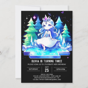 Watercolor Sweet Princess Birthday Invitation