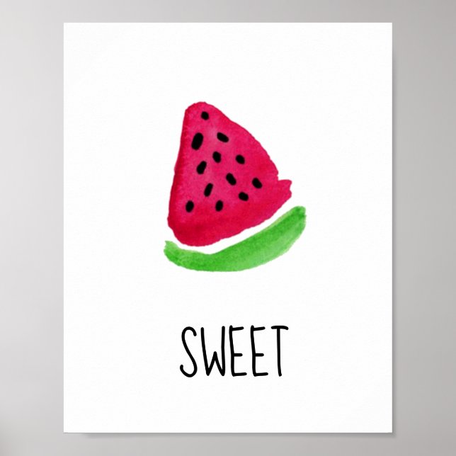 Watercolor Sweet Watermelon Home Decor (Front)