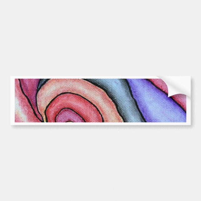 Watercolor Swirl Bumper Sticker (Front)
