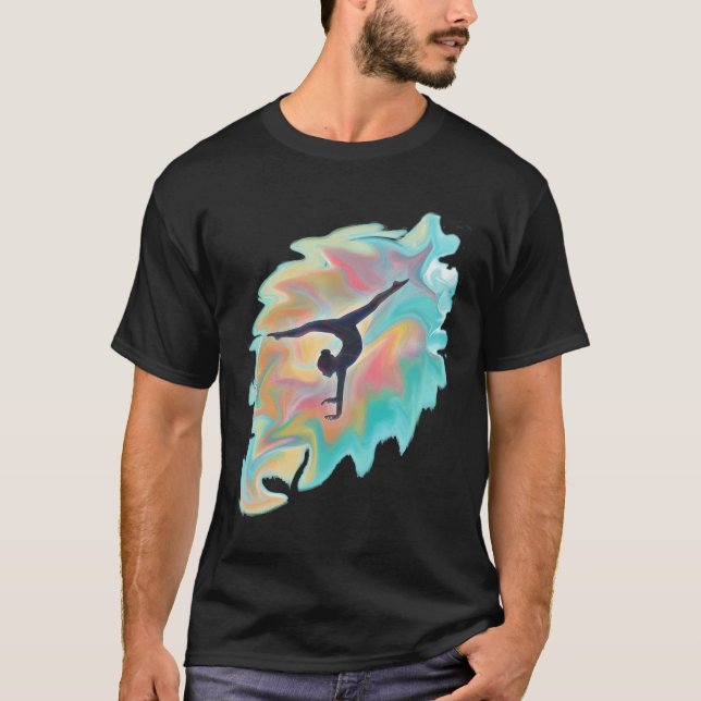 Watercolor Swirl Dancer - Gymnast - Acro Dancer T-Shirt (Front)