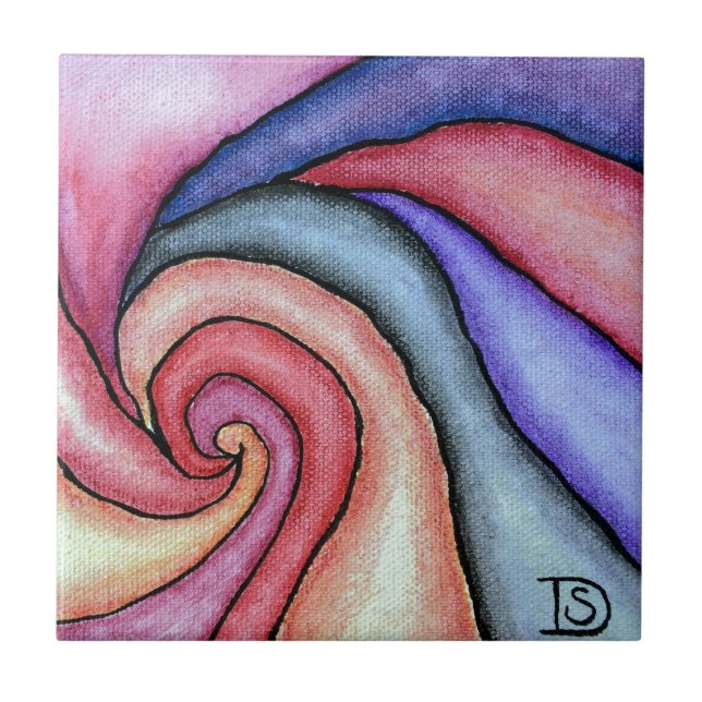 Watercolor Swirl Tile (Front)