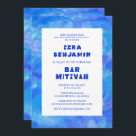 Watercolor Swirls Custom QR CODE Bar Bat Mitzvah Invitation<br><div class="desc">Perfect card to announce a bat mitzvah, bar mitzvah or other Jewish celebration! Hand made art for you. FULLY CUSTOMIZABLE! Click on “Personalise” above to edit the text and add your own link to QR code to the back. Click "edit using design tool" to adjust the fonts, colours and placements...</div>