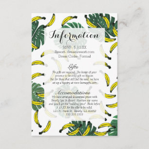 Watercolor Swiss Cheese Plant and Bananas Enclosure Card