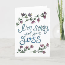 Watercolor Sympathy Card