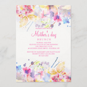 Watercolor Symphony Mother's Day Invitation