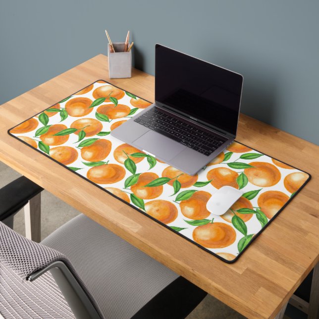 Watercolor tangerines desk mat (Office 2)