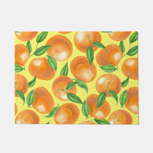 Watercolor tangerines doormat