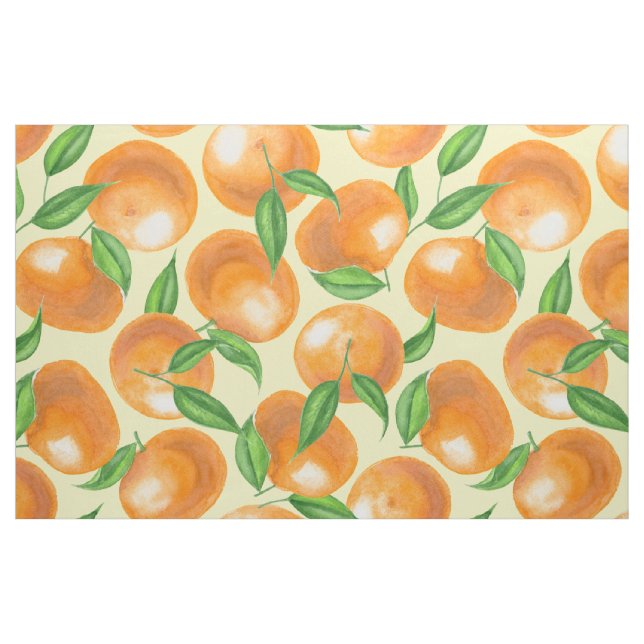 Watercolor tangerines fabric (Fat Quarter)