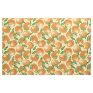 Watercolor tangerines fabric
