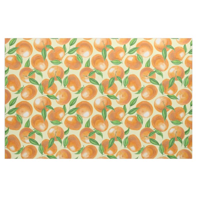 Watercolor tangerines fabric (Fat Quarter)
