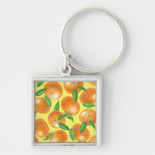 Watercolor tangerines key ring