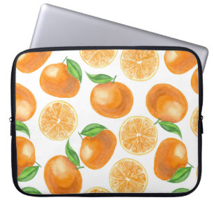 Watercolor tangerines laptop sleeve