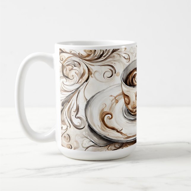 Watercolor tea cup - Coffee Addicts (Left)