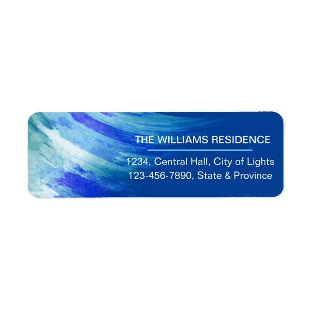 watercolor Teal Blue Brush Painted Strokes (Front)