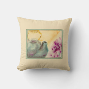 Watercolor Teapot Throw Pillow
