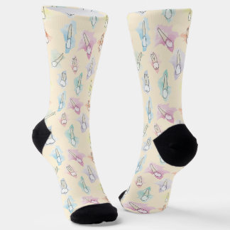 Watercolor Teeth Socks