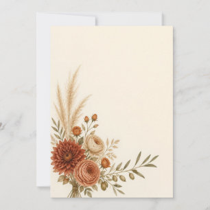 Watercolor Terracotta Bridal Shower Invitation