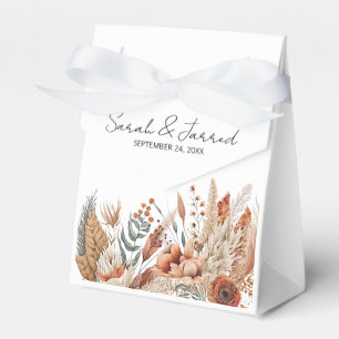 Watercolor Terracotta Flowers Wedding Favour Box