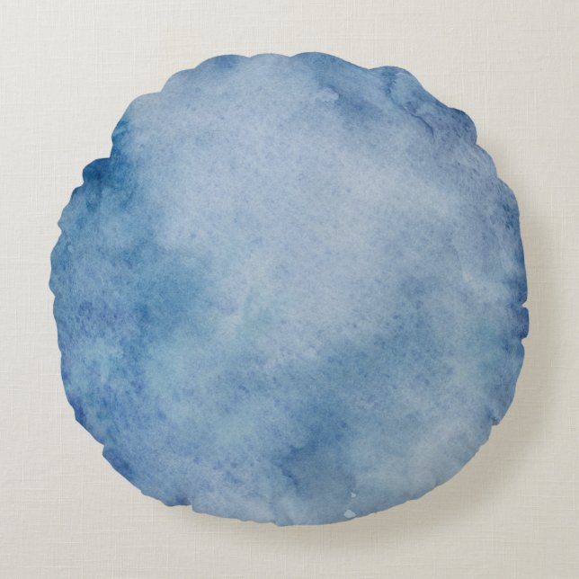 Watercolor texture background paint round cushion (Front)