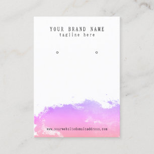 Watercolor Texture Earring Display Business Card
