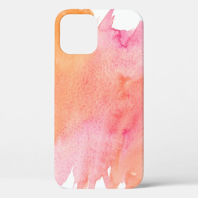 Watercolor texture pink orange Case-Mate iPhone case (Back)