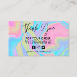 Watercolor Thank You Paint Splatter Business Card