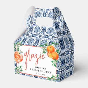 Watercolor That's Amore Spritz Positano Blue Tile  Favour Box