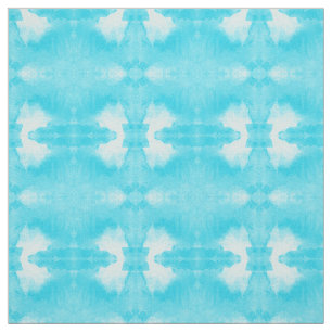 watercolor tie-dye teal pattern fabric
