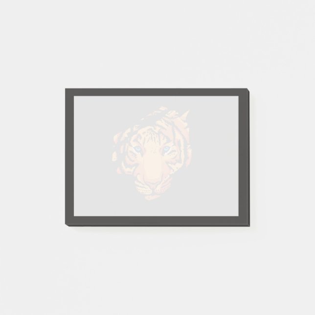 Watercolor Tiger Head Design Post-it Notes (Front)