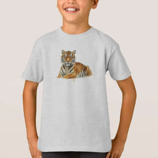 Watercolor Tiger Illustration – Majestic Wildlife T-Shirt
