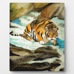 Watercolor Tiger Plaque