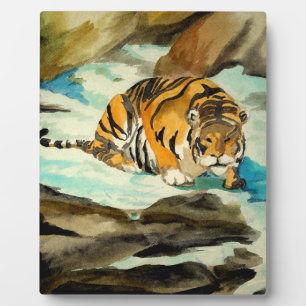 Watercolor Tiger Plaque