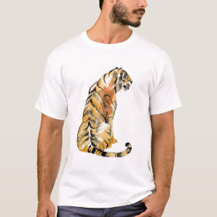 Watercolor Tiger Sitting T-Shirt
