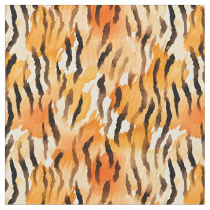Watercolor Tiger Stripes Fabric