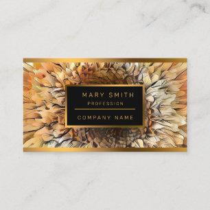 Watercolor Tiger Sunflower Elegant Collection Business Card