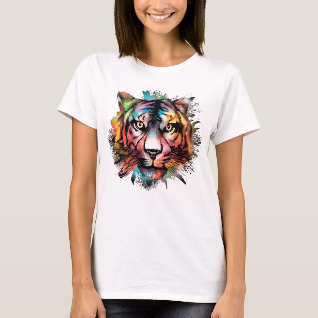 Watercolor Tiger T-Shirt (Front)