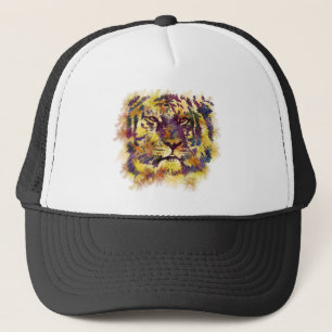 Watercolor Tiger Trucker Hat
