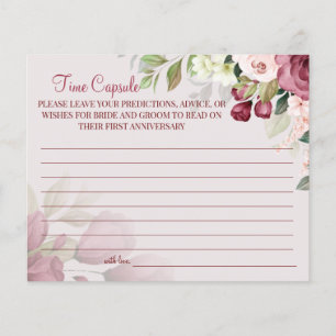 Watercolor Time Capsule wedding anniversary card