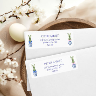 Watercolor Toile De Jouy Bunny Return Address