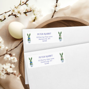 Watercolor Toile De Jouy Bunny Return Address
