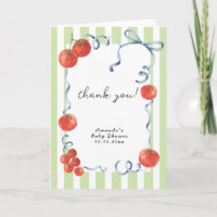 Watercolor tomato baby shower thank you