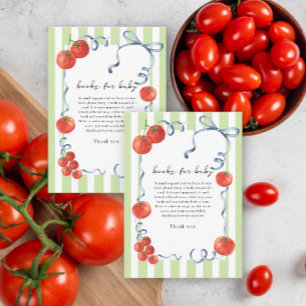 Watercolor tomato - books for baby  enclosure card