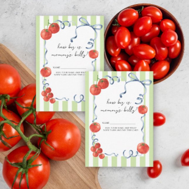 Watercolor tomato - How big is mummy's belly Enclosure Card (Creator Uploaded)