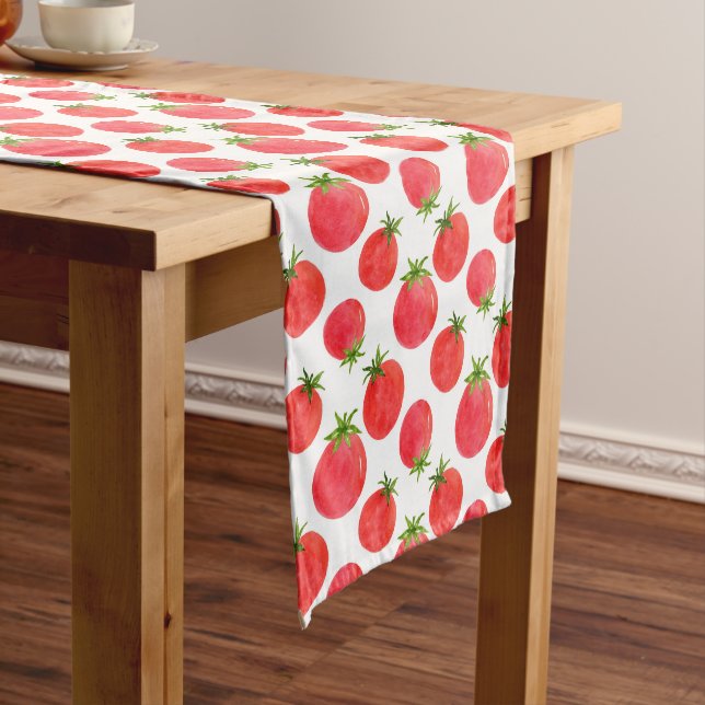 Watercolor Tomato Pattern     Short Table Runner (In Situ)