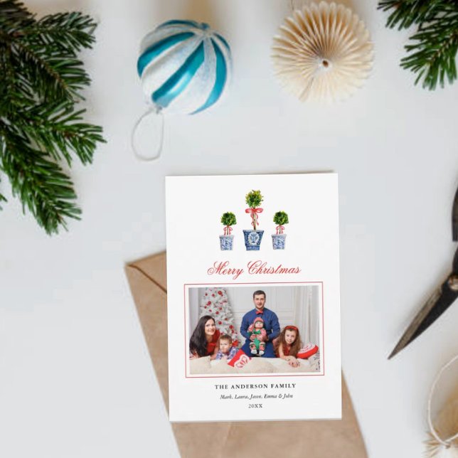 Watercolor Topiaries Christmas holiday photo  (Creator Uploaded)