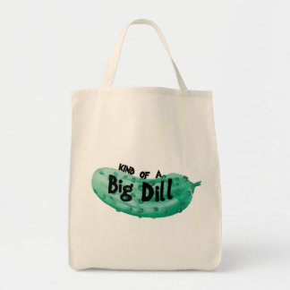 Watercolor Tote Bag, Big Dill Bag