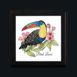 Watercolor Toucan Bird With Flowers Gift Box<br><div class="desc">Watercolor gorgeous Toucan bird with cherry blossom. Beautiful and fun bird design created for bird lovers, nature lovers, animal lovers and also suitable for anyone who loves character designs. Can be a perfect gift. Easily customise it with different words (birthdays, anniversaries, occasions, parties etc), names, background colour or just enjoy...</div>
