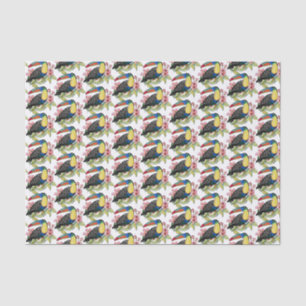 Watercolor Toucan Bird With Flowers Tissue Paper